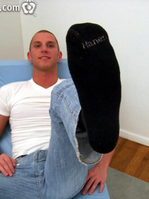 Christian shows off his size 10 1/2 feet