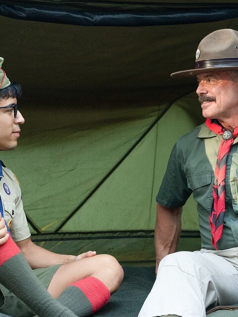 Scoutmaster Reece Scott fucks Milo Miles in a tent during camping trip