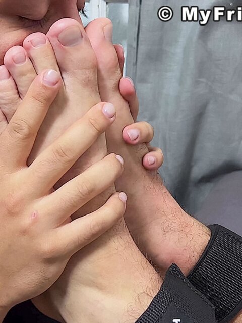 Dan Edwards takes control by removing Drew Harper socks to worship his bare feet