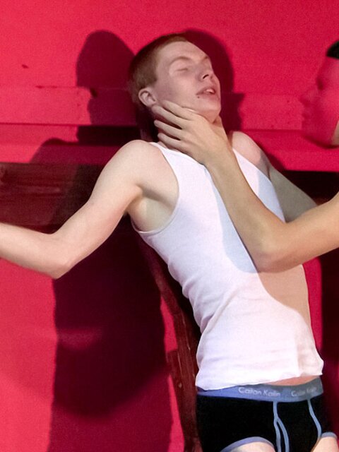 Aiyden Moore is flogged and slapped by Damien Rage