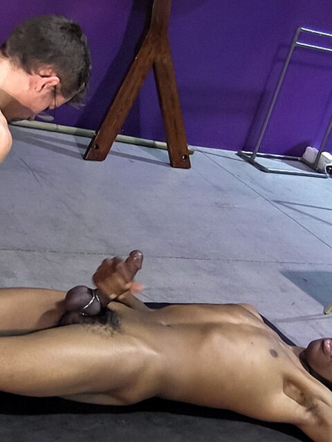 CJ Connors feeds DJ his cock and leads to a cum-filled reward