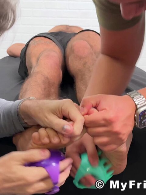 Dan Edwards and friend tickle Maui until he cracks