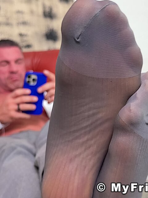 Braden Charron shows his sheer socks for your pleasure