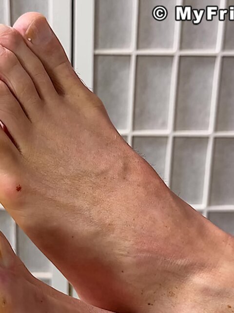 Braden Charron shows his sheer socks for your pleasure