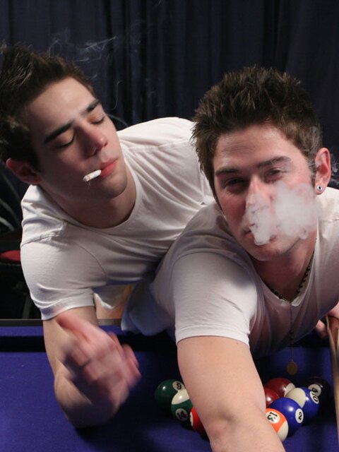 Zack Randall smokes and fucks Shane Allen by pool