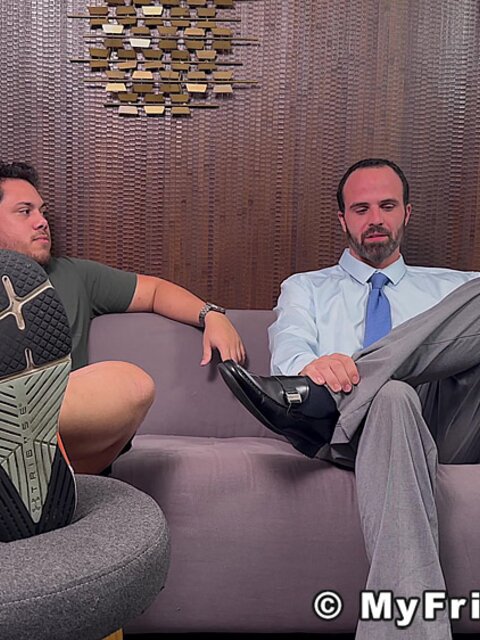 Dan Edwards sucks Chris’s toes while he talks