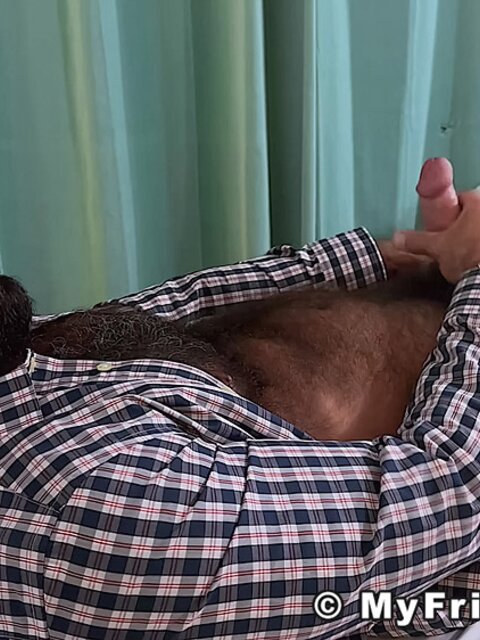 Dr. Thom worships Lando’s socked feet at clinic