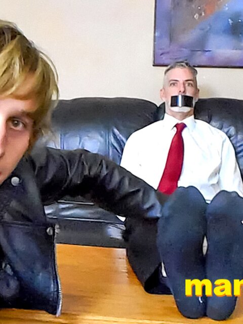 Elis Ataxxx dominates Richard Lennox with bondage and foot tickling