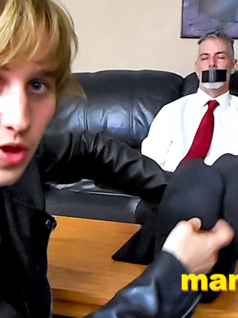 Elis Ataxxx dominates Richard Lennox with bondage and foot tickling
