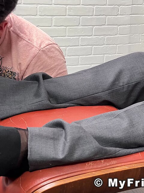 Dan Edwards worships Tyler French’s feet after a long day at work