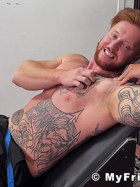 Anthony G laughs loudly during foot fetish and bondage tickling