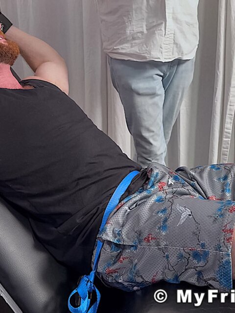 Dan Edwards tickles Brody Meyer’s balls with toothbrush