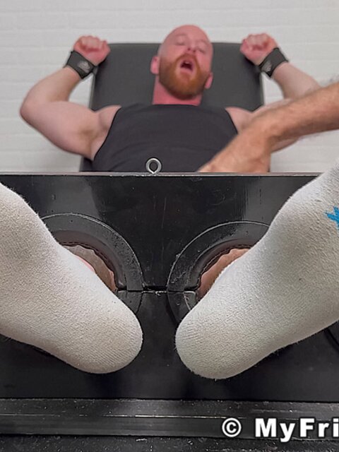 Dan Edwards tickles Brody Meyer’s balls with toothbrush