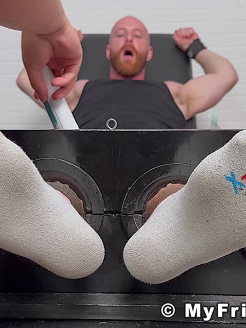 Dan Edwards tickles Brody Meyer’s balls with toothbrush