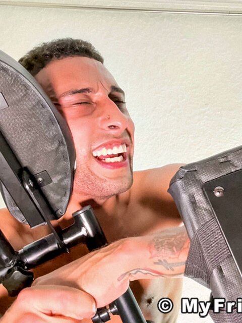 Dan Edwards tickles Luca until he begs for mercy