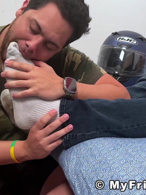 Dan Edwards gives Troy a foot rub and makes him moan