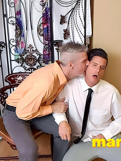 Richard Lennox drags Jeff Drizzle by ear around house