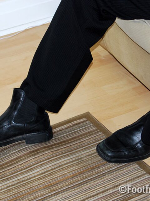 Smith teases with his wide feet and smooth muscles