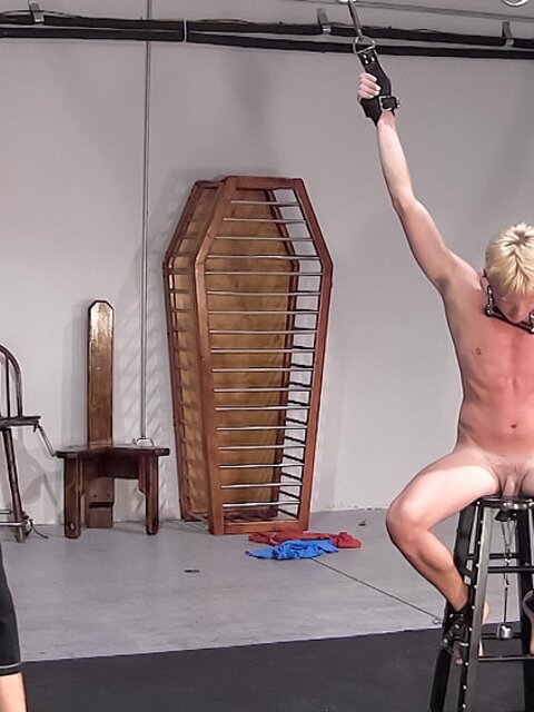 Angel Lucas tied by Cody Paranoid and gets flogged hard