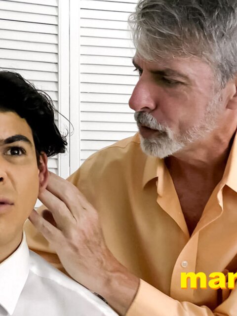 Julian Jaden gets ear licked by Richard Lennox for punishment