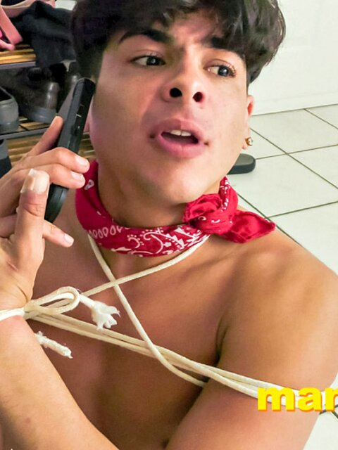 Intruder binds Julian Jaden and leaves him squirming