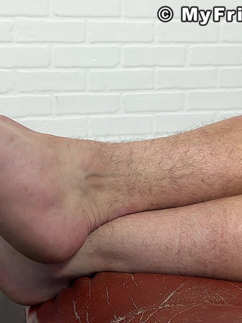 Matthew J relaxes with bare feet and teases you