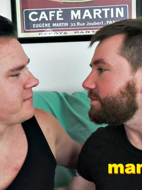 Kaleb DeWulf and Leo Blue lock lips and drool in passion