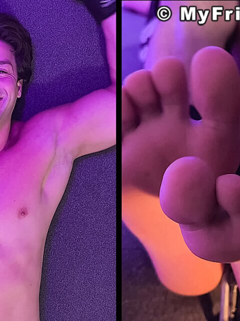 Dan Edwards uses fingers to tickle Aldo’s bare feet