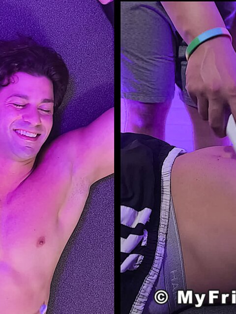 Dan Edwards uses fingers to tickle Aldo’s bare feet