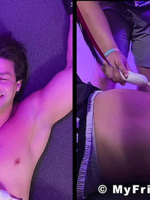 Dan Edwards uses fingers to tickle Aldo’s bare feet