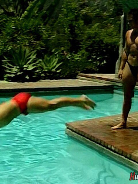 Rob Stone takes Doug Jeffries long cock in his ass outside