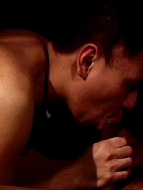 Zack Masters cums on Platinum’s black chest