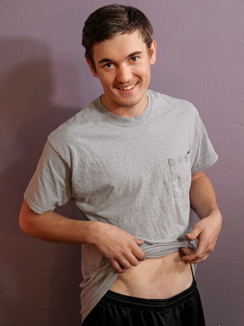 Lucas Daniels shows off his tattoos while jerking off and cumming