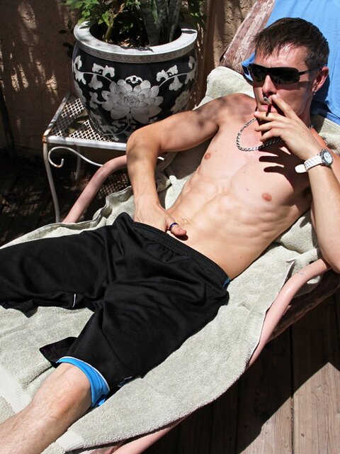 Adam Hess flashes his tight hole and jerks off in a hot outdoor solo