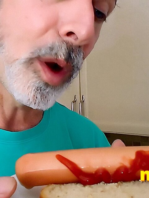 Richard Lennox gets humiliated and eaten by his giant step-dad in the kitchen