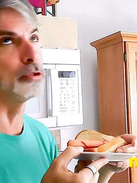 Richard Lennox gets humiliated and eaten by his giant step-dad in the kitchen