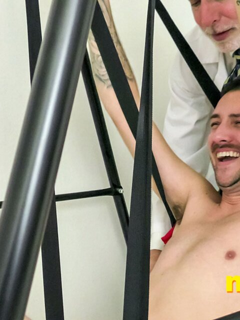 Richard Lennox tickles Dimitri Ivanov naked body in playful fetish scene
