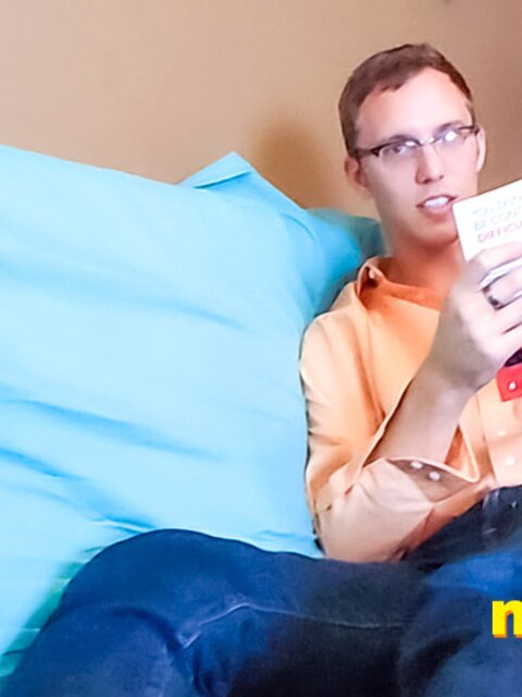Giant nerd Travis Smith bats you away as you crawl toward his smelly socks
