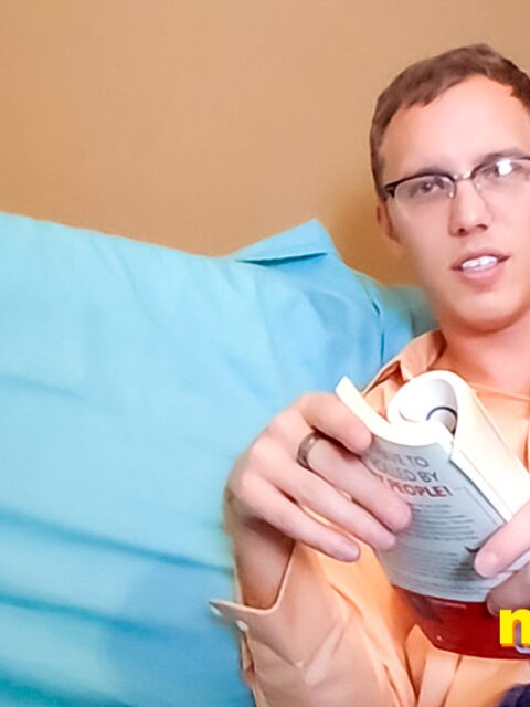 Giant nerd Travis Smith bats you away as you crawl toward his smelly socks