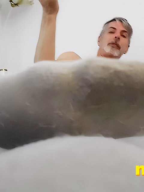 Giant daddy Richard Lennox bounces his playmate on his massive butt