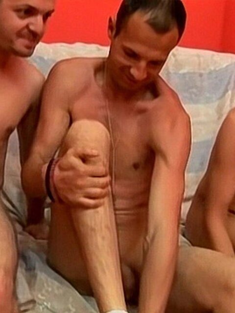 Renato and Dado fuck Bili’s two holes raw in bareback threesome