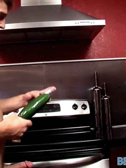 Austin Ried fucks Trevor Bridge’s tight ass hard in the kitchen