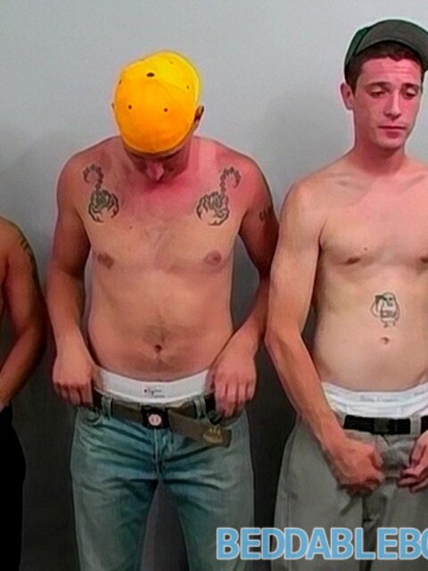 Straight boys Carlos, Dolph, and Alex fuck and jerk off together