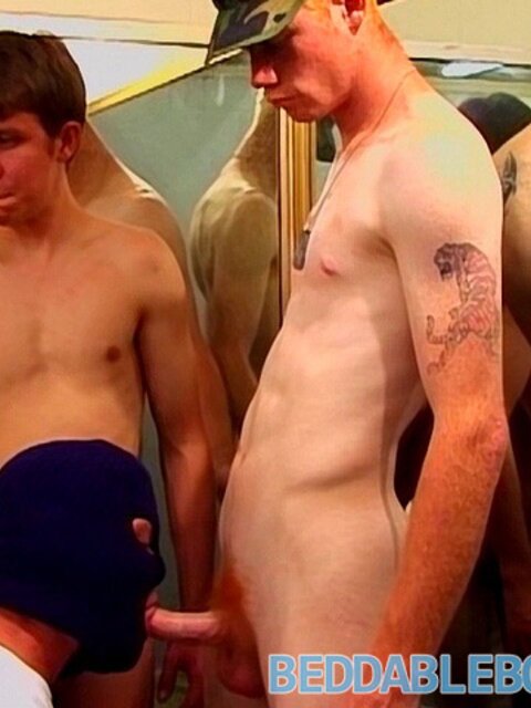 Justin Lake, Kyle, and Jake jerk off, suck cock, and fuck raw