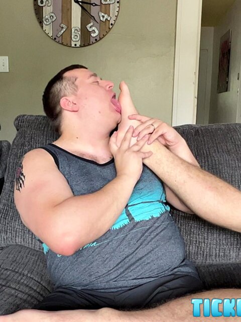 CDubs smiles as Matt tongues the dirt off his soles