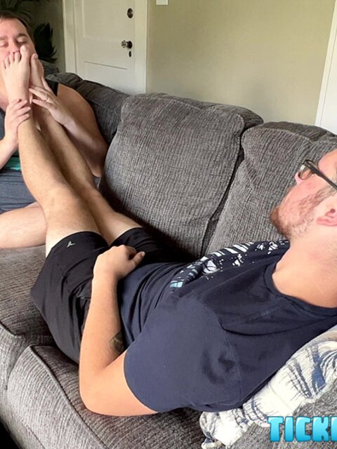 CDubs smiles as Matt tongues the dirt off his soles