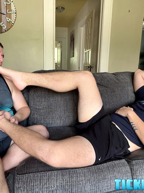 CDubs smiles as Matt tongues the dirt off his soles