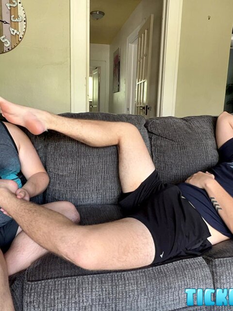 CDubs smiles as Matt tongues the dirt off his soles