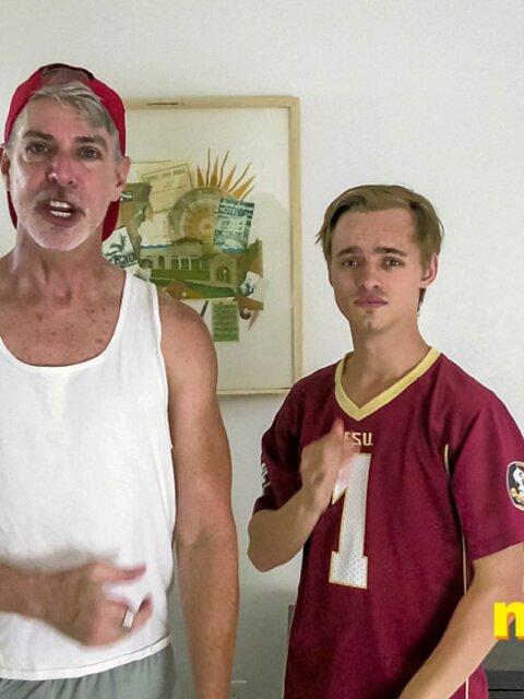 Richard Lennox drags Frank Funsize to the coach’s office