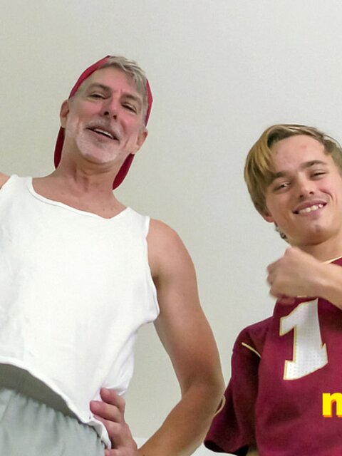 Richard Lennox drags Frank Funsize to the coach’s office